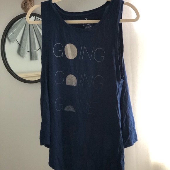 American Eagle Outfitters Tops - Blue muscle/ tank top